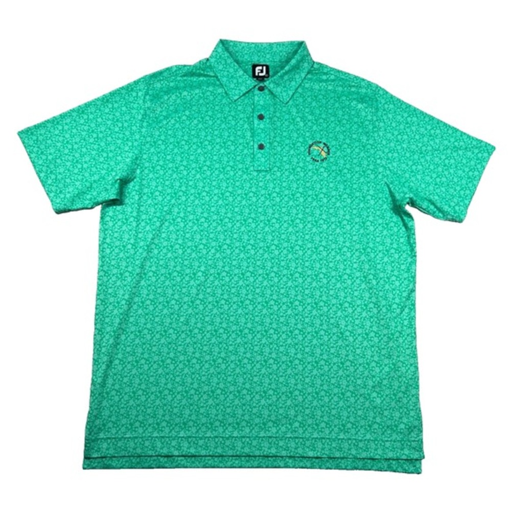 Footjoy Shirt Mens XL Golf Polo Floral Green FSGA Foundation‎ Embroidery Stretch